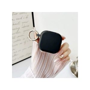 جراب سماعات أذن مرآة بتصميم أنيق لسماعات AirPods Pro 2، جراب واقٍ مزود بحزام يد، مقاوم للسقوط والصدمات (أسود)