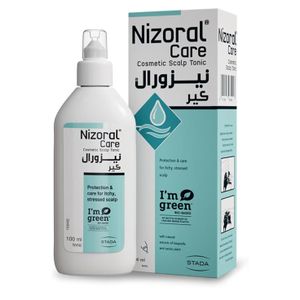Nizoral نيزورال كير تونيك للعناية بفروة الرأس 100 مل، تركيبة خفيفة، نيزورال سكالب تونيك يعمل على تهدئة فروة الرأس الجافة من أول استخدام، نيزورال كريم مناسب لجميع انواع الشعر