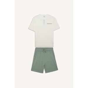 Defacto Regular Fit Modal Short Sleeve Top and Shorts Pyjama Set