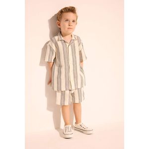 Defacto 2 piece Oversize Fit Resort Neck Striped Set