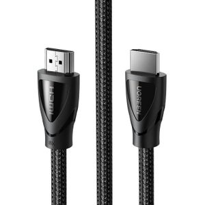 Ugreen كابل HDMI بطول 2 متر، يدعم دقة 8K، منفذ HDMI 2.1 فائق السرعة (48 جيجابت في الثانية)، يدعم دقة 8K بمعدل 60 هرتز، سلك مضفر، يدعم تقنية HDR الديناميكية، تقنية Dolby Vision