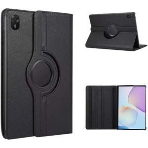 360-degree rotating leather case compatible with Huawei MatePad 11.5-inch 2025, black, slim design with multi-angle stand