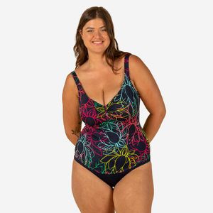 Women's 1-piece Swimsuit Vega Light Race Navy - Decathlon