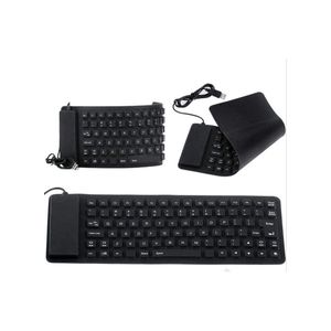 Flexible Silicone Foldable Keyboard with USB Cable, Waterproof and Dustproof, 85-Key Keyboard for Desktop Computer and Laptop