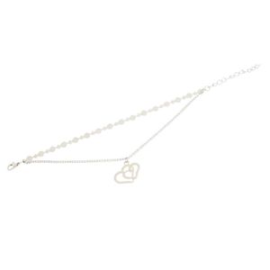 3Diamonds Stylish and Wide Stainless Steel 2 Door Cute Heart Shape Adjustable Size Bracelet for Women, Silver TON-A-1461