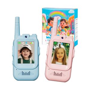 2-Pack Kids Video Handy-Talk, with HD Camera Rechargeable Long Range Toy for Boys & Girls Ages 3-8  Voice Changer, Auto Pairing for Outdoor Play, Camping & Travel Gifts Parent-Child Intercom    
