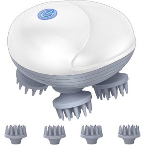 Cordless Electric Hair Scalp Massager- Rechargeable Head Massager with Kneading Massage. Waterproof, Handheld, Portable Head Scratcher Massager to Stimulate Hair Growth, Deep Clean. color may vary Full Body & Stress Relief.