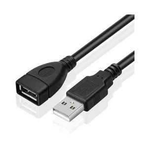 كابل تمديد USB من ذكر إلى أنثى، أسود، 5 م