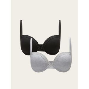 Shop White Pack of 2 Push Up Bra Online