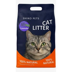 Baba Meow رمل فضلات القطط من شيكو بتس، 8.5 باوند، بنتونيت، لافندر  رمل فضلات بنتونيت خالٍ من الغبار بنسبة 99% (رائحة اللافندر)