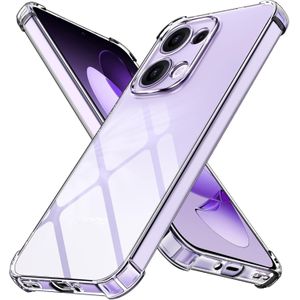 جراب شفاف TPU لهاتف OPPO Reno 13 5G، حماية للكاميرا، حماية ماصة للصدمات، سطح مقاوم للخدوش - شفاف