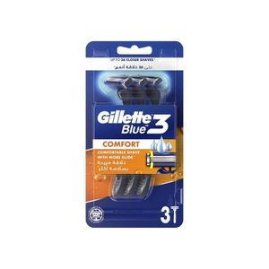 Gillette جيليت ماكينة حلاقة للاستخدام مرة واحدة بلو 3 كمفورت للرجال، 3 قطع