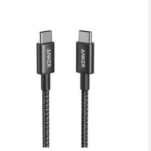 Anker كابل نايلون 333 USB-C إلى USB-C، 3.3 قدم، 100 واط - أسود