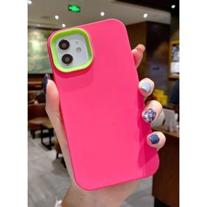 Back protection cover made of plastic for Apple iPhone 15 Pro with a frame inside to protect the phone - Pink