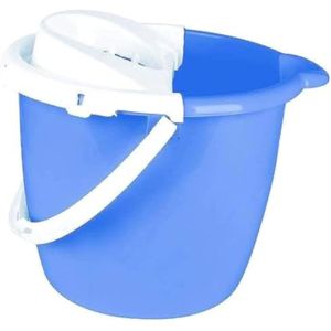 جردل بعصارة بلاستيك فرنش من الهلال والنجمة الذهبية - ازرق وابيض