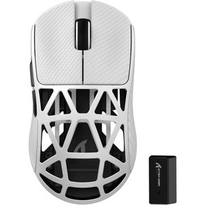 Attack Shark R2 Gaming Mouse, Magnesium Alloy, Wireless, PAW3950, 8000hz, 2.4G/Bluetooth/USB Wired, 42000DPI, 1.6 oz (45 g), Ultra Lightweight, Optical Micro Switch, Coil Cable, Anti-Slip Tape