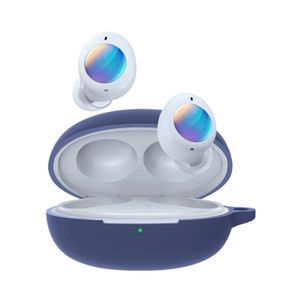 Earphone Protective Case Suitable For Realme Buds Air 2 neo/Realme Buds Q2 Cover Shockproof Shell Washable Silicone Housing Anti Dust Sleeve Frame (Blue)