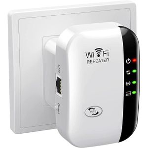 مقوي إشارة واي فاي لاسلكي 300Mbps – مكرر شبكة واي فايi بمنفذ LAN – أبيض