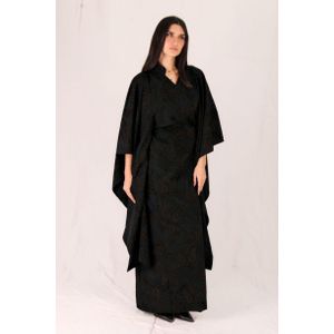 Ricci Long black kaftan dress for woman