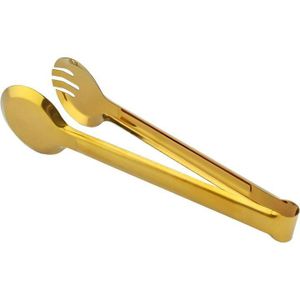 جولدن بيوتي - قناع ذهبي 30 سم (أصلي) مناسب للمطبخ، مصنوع من الفولاذ المقاوم للصدأ ولا يتغير لونه، عملي للمكرونة والسلطات والحلويات.