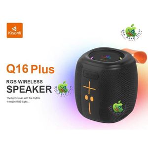 Kisonli مكبر صوت محمول كيسونلي Q26 ستيريو باسي RGB بقوة 10 واط، بطارية 1200 مللي أمبير