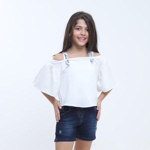 Bebo بلوزة بناتي سادة_ابيض