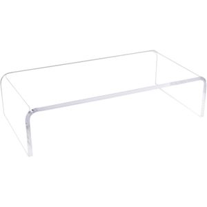 BEST MEDIA Genricc Acrylic Monitor Stand Riser Keyboard Storage Organizer for Home Office School (15”L ×7.5"W)