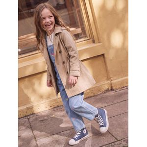 LC Waikiki Hooded Belted Waist Girl's Trench Coat