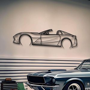 Giftaty Sports Vehicle Silhouette Wall Art – Automotive Decor for Garage, Man Cave, Office & Home – Wall art, office, home, room creative decor, framed posters (812 GTS, L)