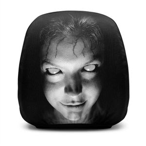أغطية مسند رأس السيارة بتصميم وجه شبح مخيف
