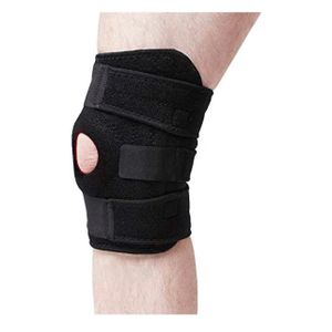 دعامة ركبة مرنة قابلة للتعديل مع حزام حماية لحماية الركبة