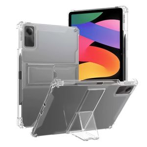 Transparent Stand Case for Xiaomi Redmi Pad SE 11 inch Tablet 2023 Shockproof, Thin Slim Lightweight Anti-Yellowing Bumper, Kickstand Cover, with Pencil Holder - Clear