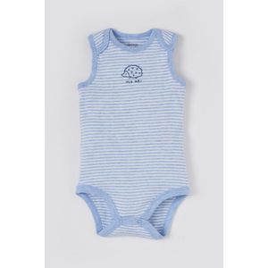 Defacto Men Baby Stripe Patterned Snap Fastener Bodysuit