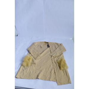 Premoda Premoda Stitched Zip Through Hooded Pocket - Beige XXL - Beige