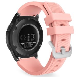 سوار ساعة ذكية، متوافق مع Samsung galaxy watch3 45mm/galaxy 46mm/Gear S3/Huawei watch GT3 46MM/GT2E/GT2 Pro/GT GT2 46MM/Honor Magic Watch2 46mm/Compatible، من سيليكون، خامة مقاومة للماء - وردي