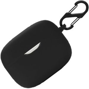 غطاء سيليكون لجهاز JBL Tune 225 TWS/220 TWS، غطاء حماية مقاوم للصدمات وغطاء حماية للجهاز لجهاز JBL Tune 225TWS/220TWS مع سلسلة مفاتيح (أسود)