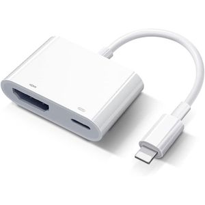 Beamingnet Lightning Digital AV Adapter (Apple MFi Certified) iPhone iPad HDMI Adapter TV Lightning to HDMI Plug and Play Cable for iPhone 14/13/12/SE/11/XS/XR/X/8/7/iPad to TV/HDTV/Monitor/Projector