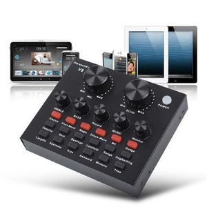 Mythco V8 Live Sound Card, USB External Audio Mixer for Karaoke, Recording, Live Broadcast and KTV Voice Chat