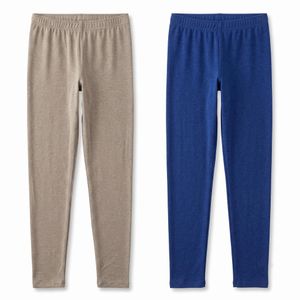 Women's athletic leggings, two-piece set - Beige/Royal