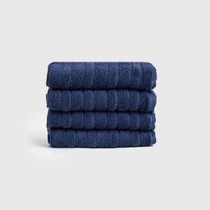Ariika Grain hand towel navy (set of 4) 33x33 cm -Made out of 100% Giza 86 Egyptian cotton Soft, durable, and stylish.-NavyBlue