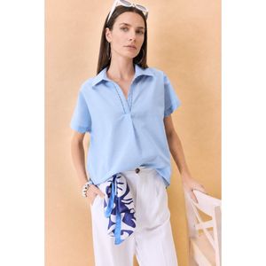 Defacto Regular Fit Shirt Collar Voile Short Sleeve Shirt