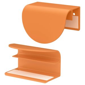Clip-on handle Orange aluminium handles with a modern, rounded design for easy gripping and sleek look.