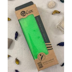 Salux SOFT Japanese Loofah color Green / bath loofah / exfoliating towel / shower loofah