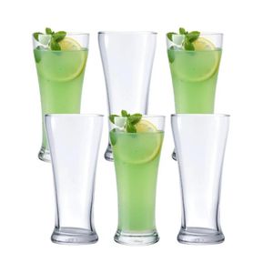 Ocean Glasses طقم أكواب أوشن بيلسنر سعة 400 مل – 6 أكواب طويلة للشرب للعصائر والمشروبات الغازية والمشروبات المثلجة والمرطبات – صنع في تايلاند