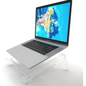 BEST MEDIA 6MM Portable Laptop Stand with Ergonomic Design, Acrylic Laptop Stand Compatible with 10-17 Inch Laptops/Notebook, Laptop Riser Made in USA