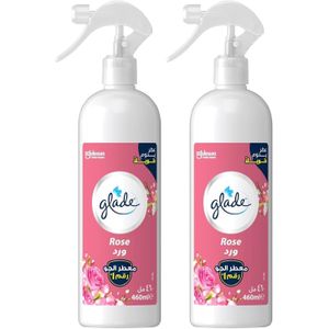 Glade معطر جو برائحة الورد من Multispray، يزيل الروائح الكريهة من الهواء والأقمشة، 460 مل عدد 2