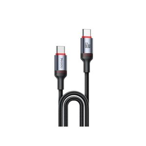 Yesido CA181 1.2M PD60W Fast Charging Type-C To Type-C 48-Strand Braided Cable Power LED Light Data Cable