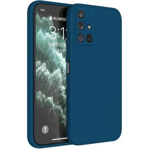  Heat Resistant Silicone and Polyurethane Protective Case for Samsung Galaxy A71 4G (6.7 inch), Sapphire Blue