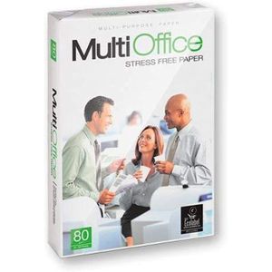 Multi Office مالتي اوفيس ورق متعدد الاستخدامات A4، 80 غرام، 500 ورقة - مثالي للطباعة والنسخ