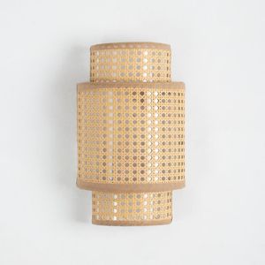 TBS Boho Rattan Wall Lamp